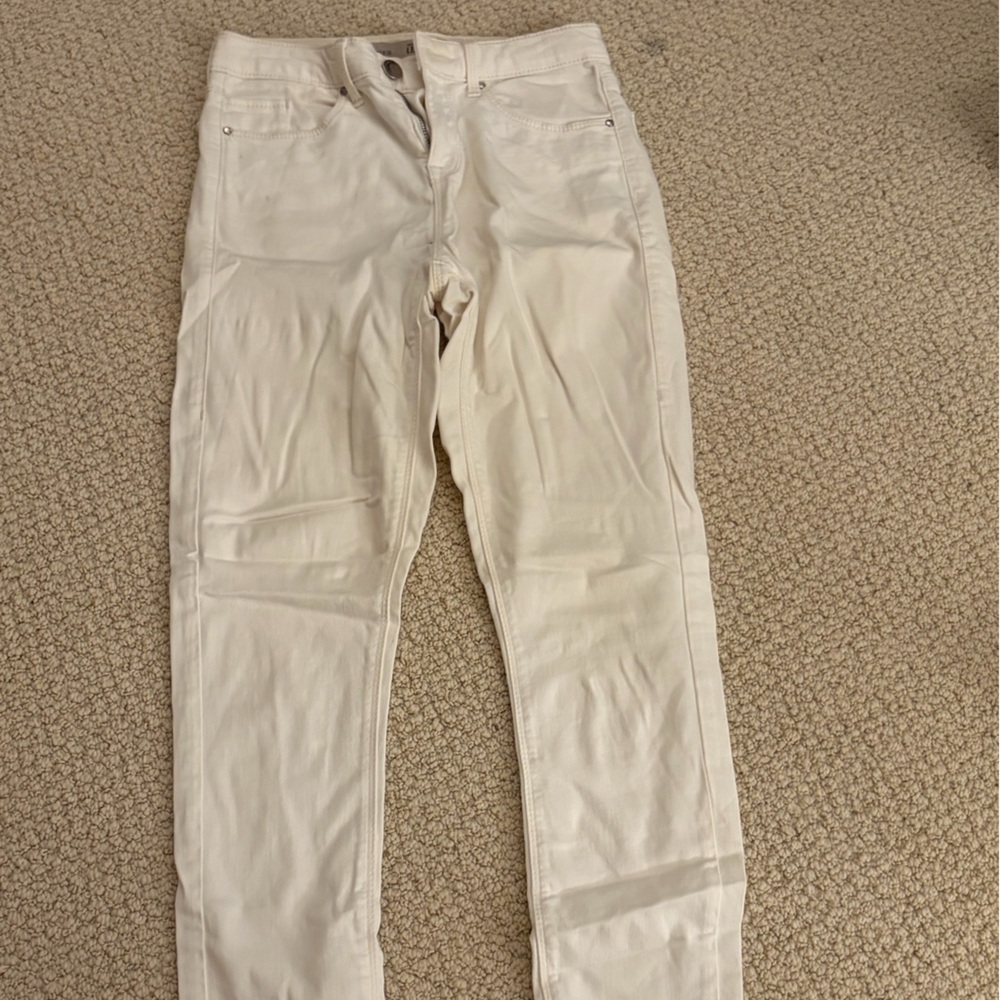 Topshop Light Beige Skinny Jeans